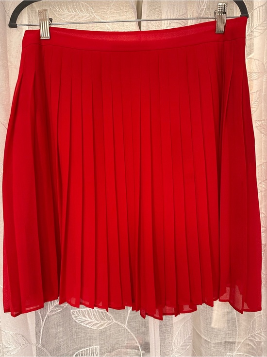 LOFT Dresses & Skirts - LOFT Red Pleated Skater Skirt
